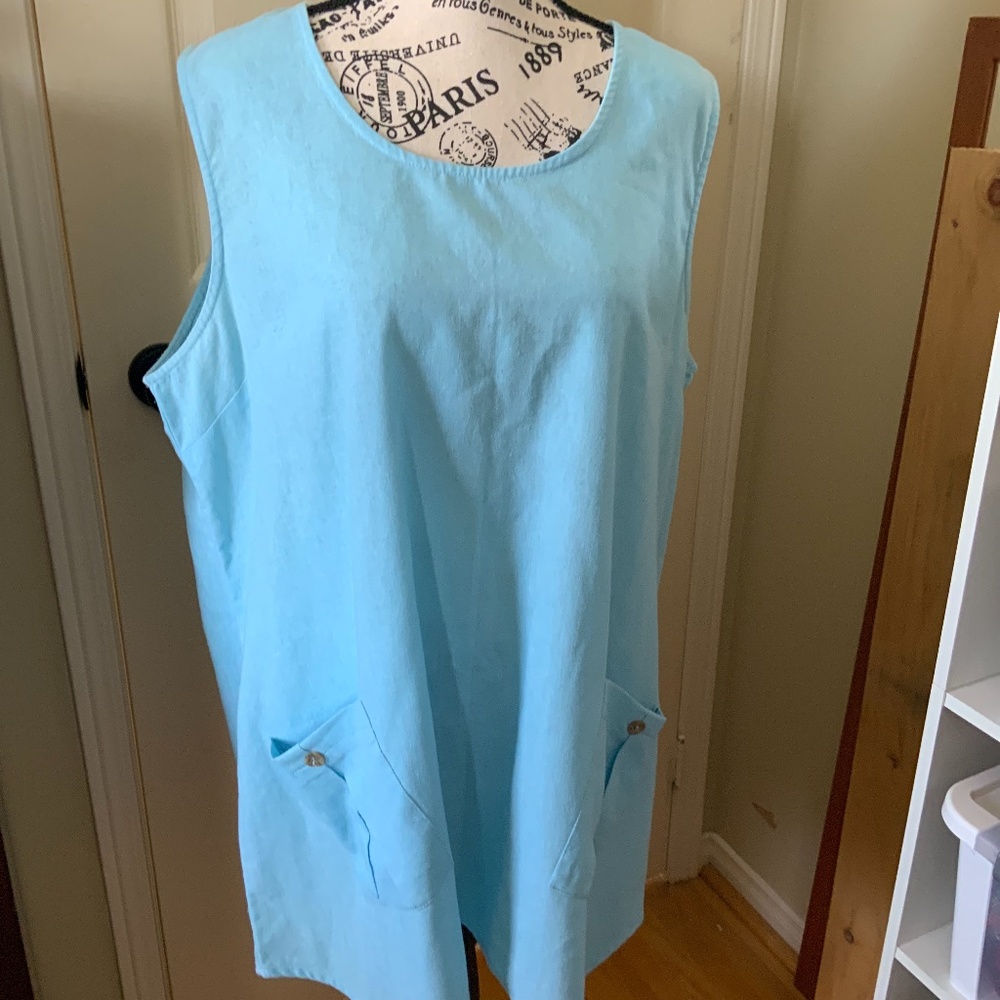 Blue Summer Sleeveless Top/Dress Sz XL